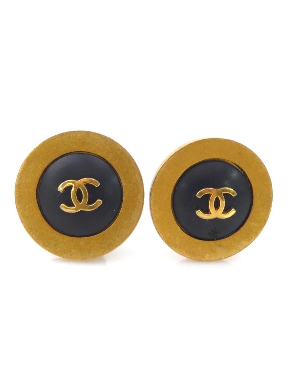 Auth Chanel Vintage Cc Logo Earrings #368686C32B